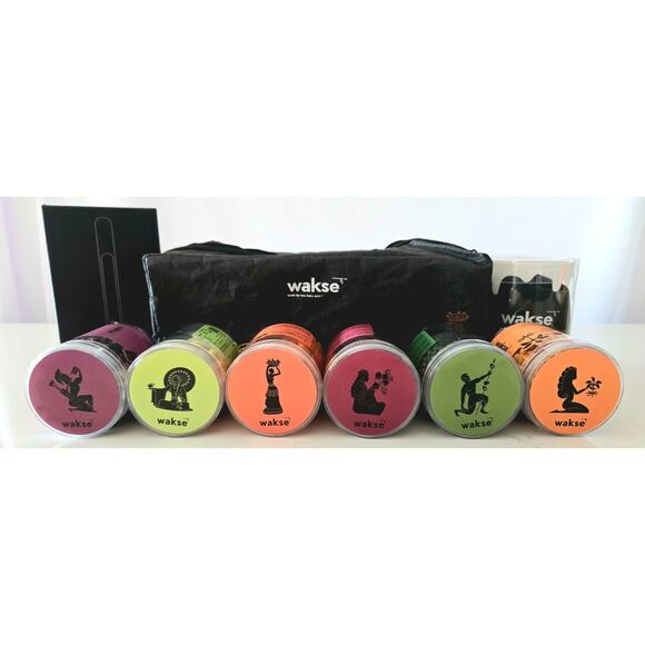 Wakse Botanicals At Home Wax Kit Face & Body~ 6 Sm Tubs + Large Peach Tub 12.8oz - Picture 2 of 10